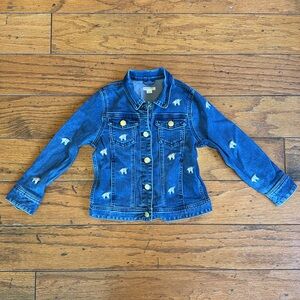 J.Crew Girls Unicorn Denim Jacket